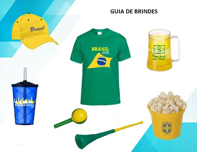 Brindes e produtos personalizados da Copa do Mundo